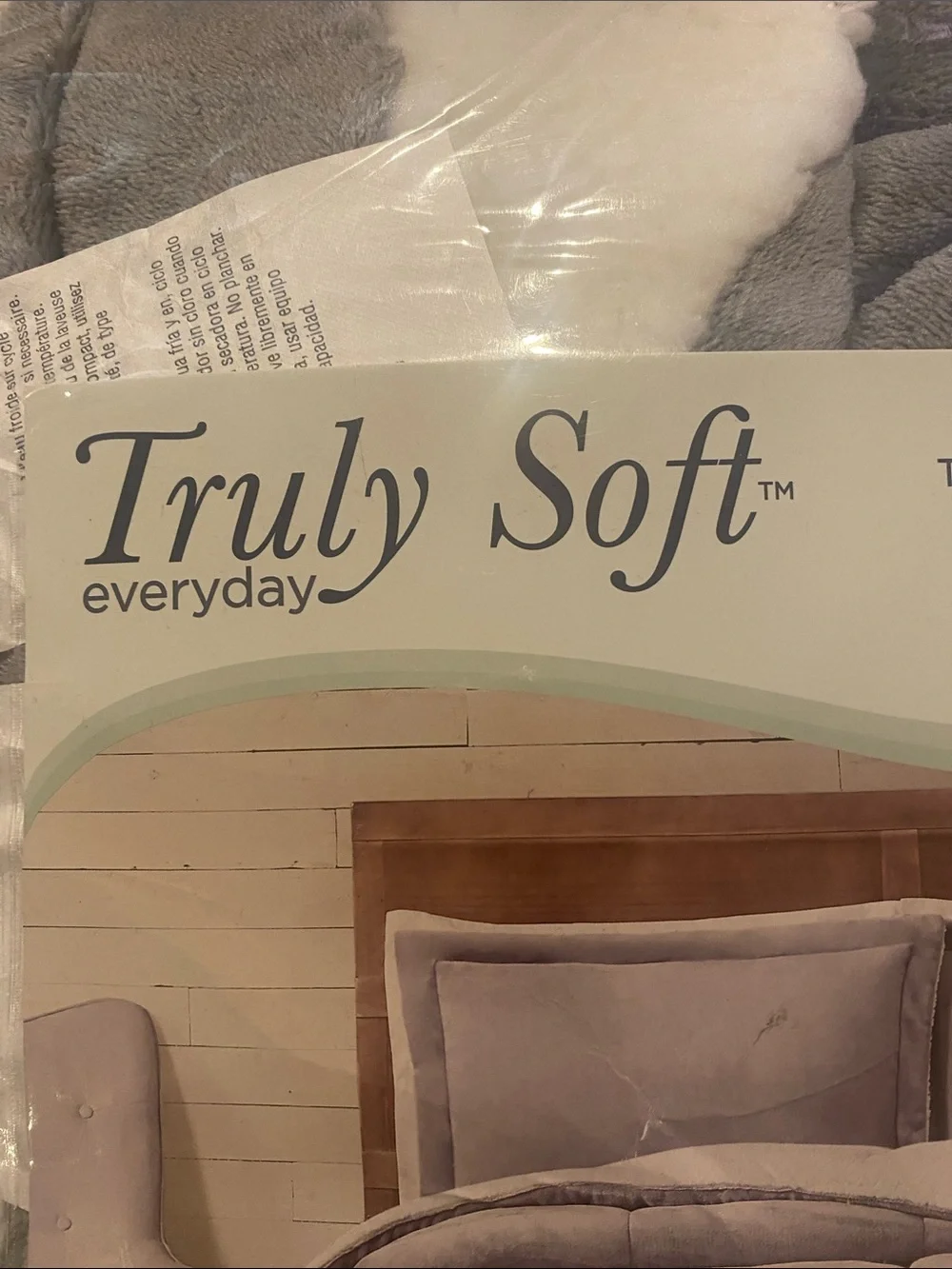 Truly Soft King Cuddle Warmth Comforter Set - Gray/White